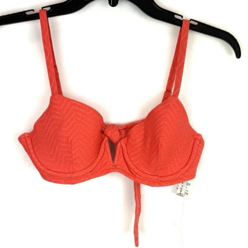 Trina Turk Women’s Orange Underwire Bikini Top Size 6